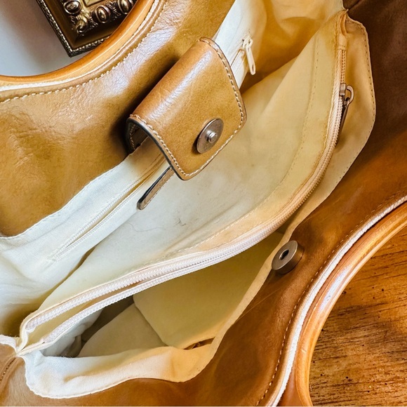 RELIC BRAND COLLECTION ESTABLISHED 1992 WHITE TAN CANVAS WOODEN HANDLE GOOD COND - Picture 6 of 15